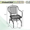 Outdoor Rocking Chair with Mesh Backrest and Seat - Set of 2