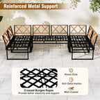 6 Piece Outdoor Sectional Sofa Set - Metal Conversation Set with Cushions