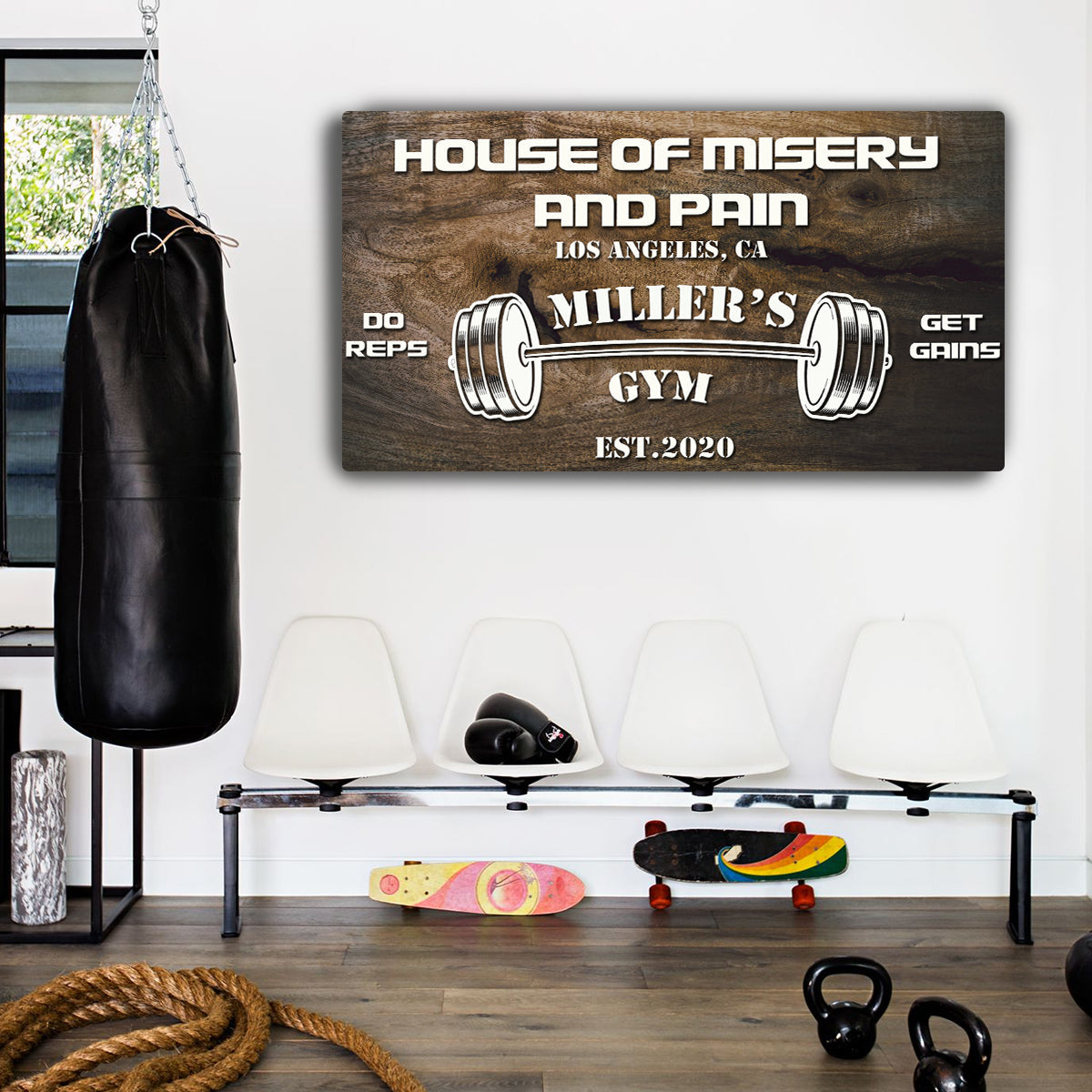 Gym Sign IV House of misery and pain