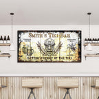 Personalized Tiki Bar Sign: Custom Bar Signs for Home Bar – Ideal For Your Backyard Bar Or Man Cave Decor