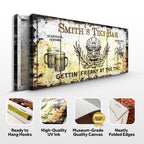 Personalized Tiki Bar Sign: Custom Bar Signs for Home Bar – Ideal For Your Backyard Bar Or Man Cave Decor