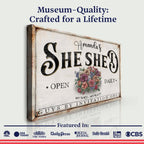 Personalized She Shed Sign XIII