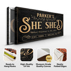 Personalized She Shed Sign XX
