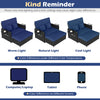 Wicker Outdoor Daybed with 4-Level Adjustable Backrest and Storage Ottoman