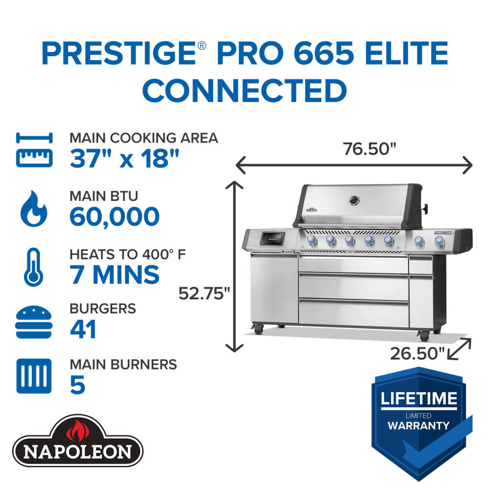 Elite Gas Grill with Smart Technology & Electric Smoker Box