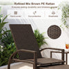 Patio Chaise Lounge - Rattan Lounge Chair with Retractable Ottoman