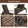 Patio Chaise Lounge - Rattan Lounge Chair with Retractable Ottoman