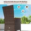 Outdoor Wicker Dining Chairs with High Backrest - Set of 4