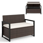 Patio Storage Bench - PE Rattan