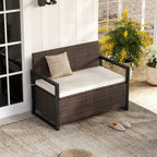 Patio Storage Bench - PE Rattan