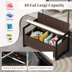 Patio Storage Bench - PE Rattan