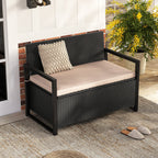 Patio Storage Bench - PE Rattan