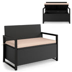 Patio Storage Bench - PE Rattan