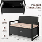Patio Storage Bench - PE Rattan