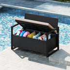 Patio Storage Bench - PE Rattan