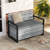 Patio Storage Bench - PE Rattan