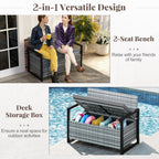 Patio Storage Bench - PE Rattan