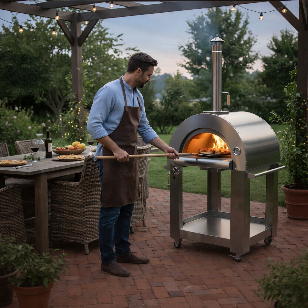 Premium 32-Inch Stainless Steel Wood Fired Pizza Oven [KO-PIZZAOVEN]