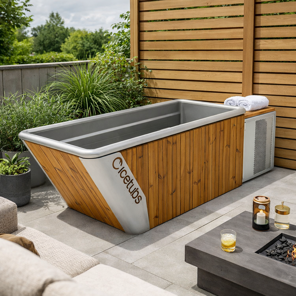 Thermowood and Stainless-Steel Cold Therapy Immersion Bath