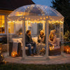 Pop Up Bubble Tent 10 x 10 FT for 8-10 People Weatherproof Pod with 540° Panoramic Clear PVC