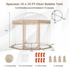 Pop Up Bubble Tent 10 x 10 FT for 8-10 People Weatherproof Pod with 540° Panoramic Clear PVC