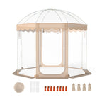 Pop Up Bubble Tent 10 x 10 FT for 8-10 People Weatherproof Pod with 540° Panoramic Clear PVC