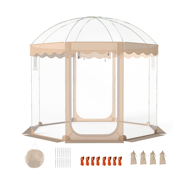 Pop Up Bubble Tent 10x10 FT for 8-10 People Weatherproof Pod