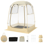 Instant Pop-up Sports Tent with Carrying Bag and Floor Mat in 2 sizes