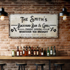 Backyard Bar & Grill Sign