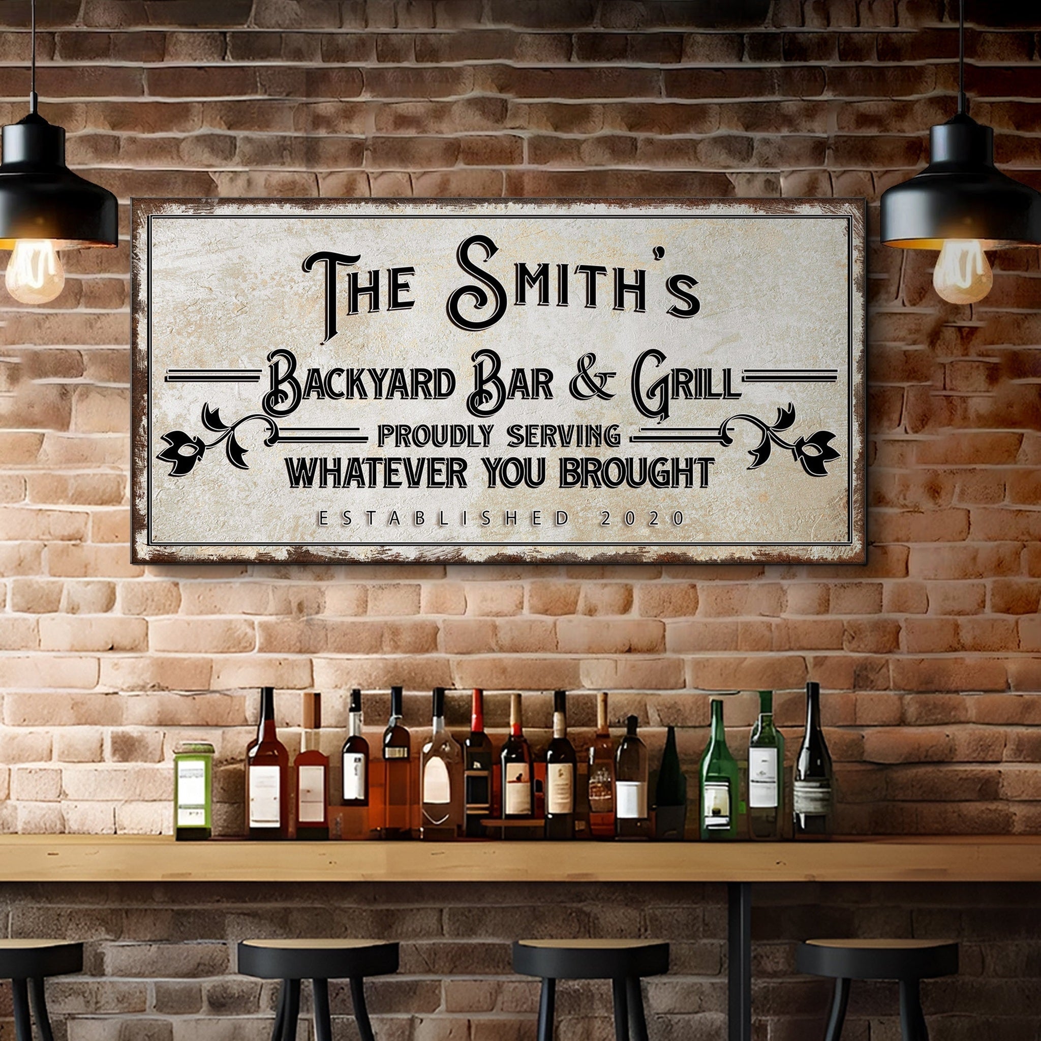 Backyard Bar & Grill Sign