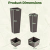 Rattan Tall Planter Set of 2 Outdoor Large Tapered Planters with Removable Inner Trays