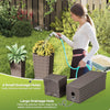 Rattan Tall Planter Set of 2 Outdoor Large Tapered Planters with Removable Inner Trays