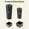 Rattan Tall Planter Set of 2 Outdoor Large Tapered Planters with Removable Inner Trays