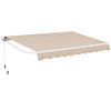 13 x 8 Feet Retractable Patio Awning Aluminum Deck Sunshade-Beige