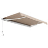 13 x 8 Feet Retractable Patio Awning Aluminum Deck Sunshade-Beige