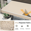 13 x 8 Feet Retractable Patio Awning Aluminum Deck Sunshade-Beige