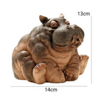 Hippo Pond Spitter Statue Decor Hippo Garden Outdoor Statue Animal Pond Sprinkler Yard Garden Decoration