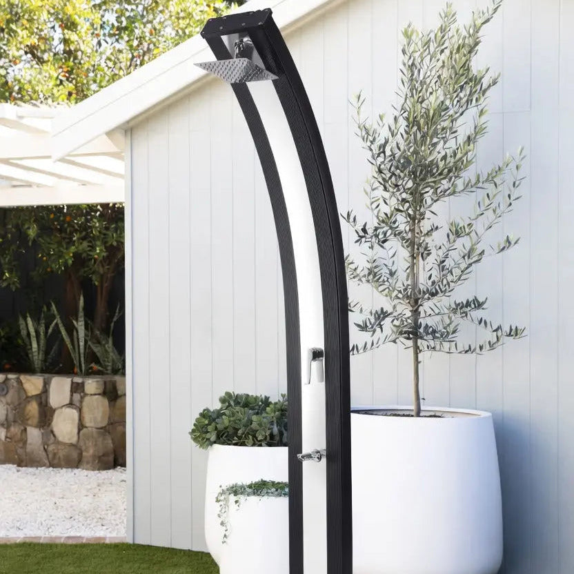 Outdoor Shower - 9 Gallon Solar Heated Shower with Adjustable Temperature Control