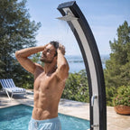 Outdoor Shower - 9 Gallon Solar Heated Shower with Adjustable Temperature Control