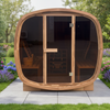 4-Person Outdoor Steam Sauna | Natural Red Cedar Wood | Aromatic Wellness & Relaxation Experience