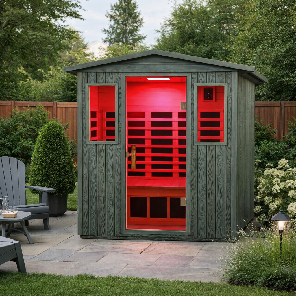 The Nivea 3-Person Full-Spectrum Low EMF Carbonized Composite Infrared Sauna Room With Bluetooth Speakers