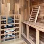 4-Person Outdoor Steam Sauna | Natural Red Cedar Wood | Aromatic Wellness & Relaxation Experience