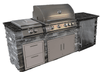 8-Foot Outdoor Kitchen Grill Island – Concrete Base & Granite Countertop | Propane or Natural Gas