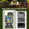 Set of 2 Outdoor Bar Stools - 25.5 Inch Counter Height - Cast Aluminum Bar Chairs
