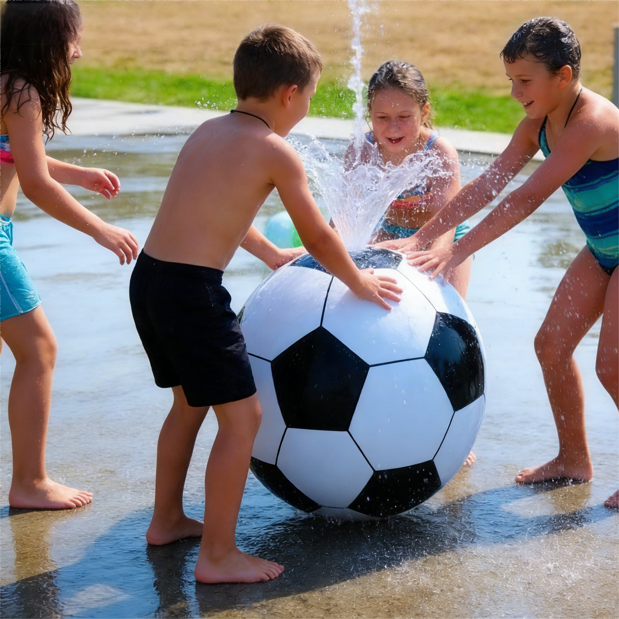 Soccerball water fountain