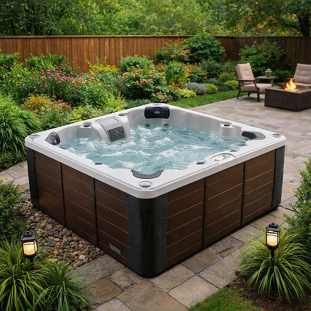 Louisiana 7-Person 240V Luxury 46-Jet Spa With Cascading Waterfall [LS7K]