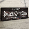 Custom Backyard Bar and Grill Sign: Custom Bar Signs for Home Bar