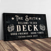 Good Friends Good Times Welcome To Our Deck Sign
