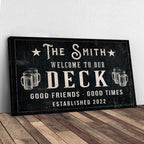 Good Friends Good Times Welcome To Our Deck Sign