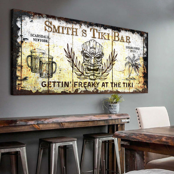 Personalized Tiki Bar Sign: Custom Bar Signs for Home Bar – Ideal For Your Backyard Bar Or Man Cave Decor